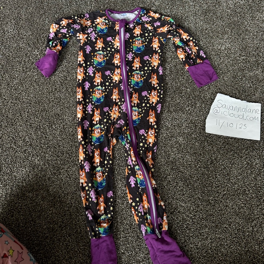 18/24m “Sleepytime Bingo” sleeper zippy from cozco